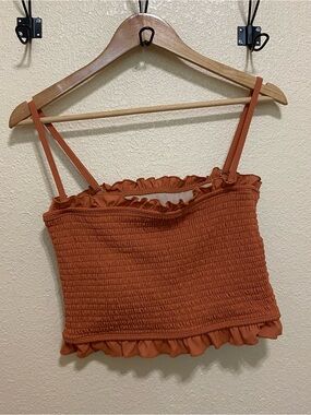 Kortni Jean Ruffle Ribbed Swim Top